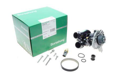 Помпа води Audi A3-A8/Skoda Octavia/VW Golf V/VI 1.8TFSI/2.0TFSI 06- (з термостатом,датчиком t) Borsehung B19130
