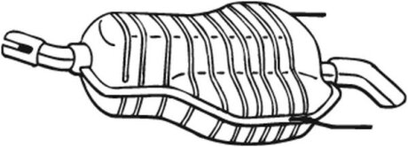 Глушитель, задняя часть BOSAL 185-647