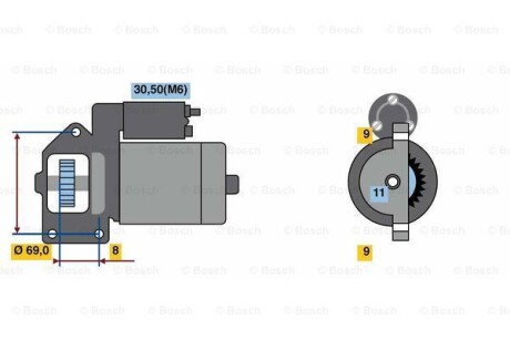 Стартер BOSCH 0 001 139 015