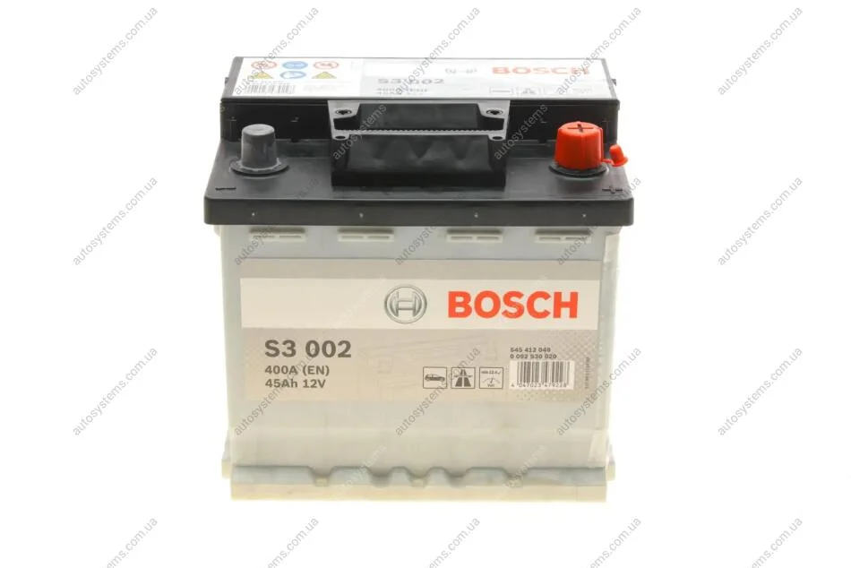 Акумуляторна батарея 45Ah/400A (207x175x190/+R) S3 BOSCH 0 092 S30 020 (фото 1)