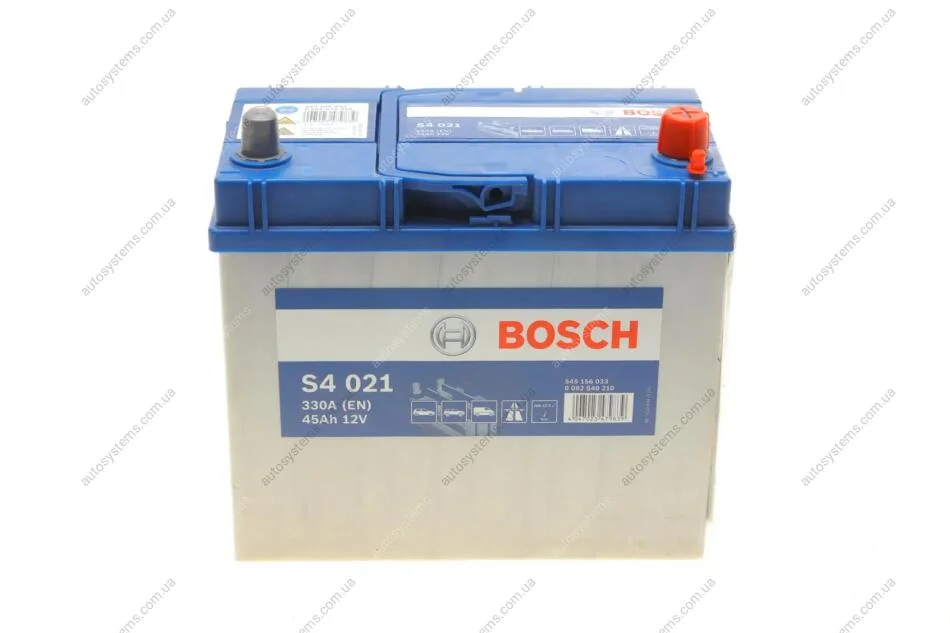 Акумуляторна батарея 45Ah/330A (238x129x227/+R) S4 Азія BOSCH 0 092 S40 210 (фото 1)