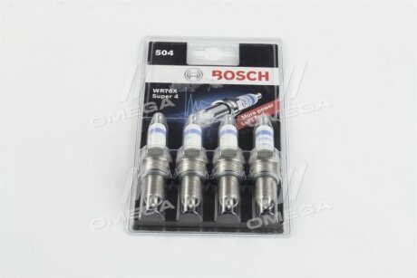 Свеча зажигания Super 4 WR78X (к-т 4шт.) BOSCH 0 242 232 804