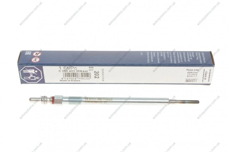 Свечи накаливания/свечи нагрева BOSCH 0 250 403 008 (фото 1)