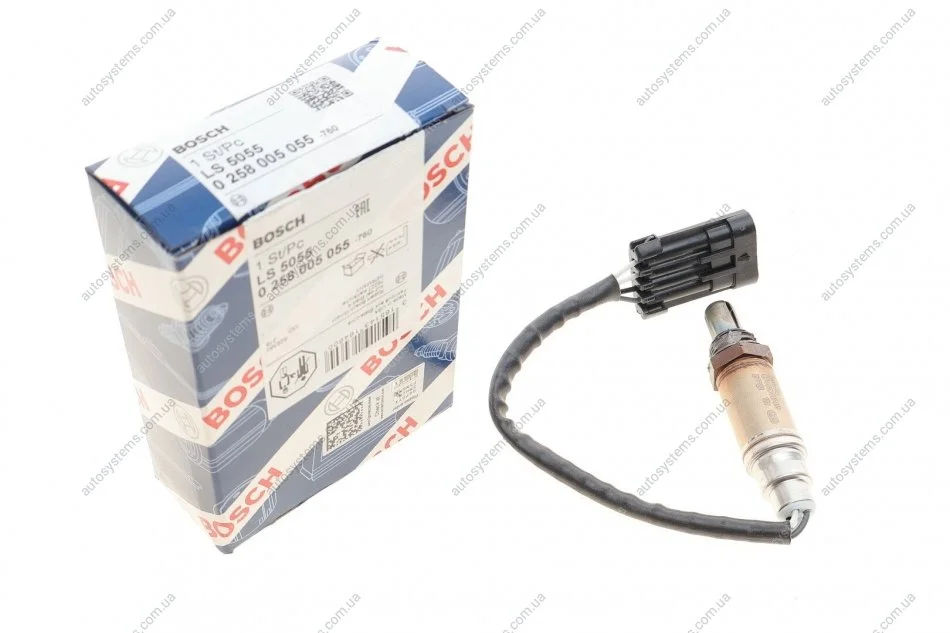 Лямбда зонд Opel Astra G/Vectra B/Zafira A 1.4/1.6 16V 95-05 BOSCH 0 258 005 055 (фото 1)