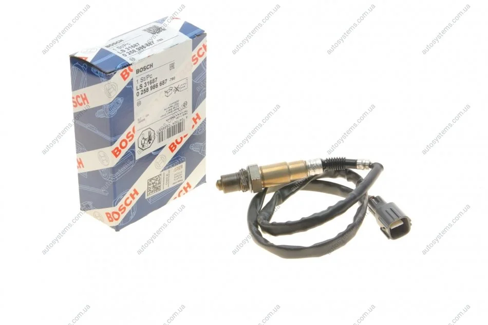 Лямбда зонд BMW/Skoda/Audi/Fiat/Ford/Lada/Opel/Renault/VW BOSCH 0 258 986 687 (фото 1)