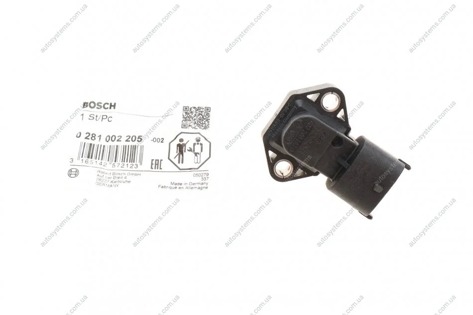 Датчик тиску наддува Fiat Ducato/Iveco Daily III 2.5D/2.8D 98- BOSCH 0 281 002 205 (фото 1)