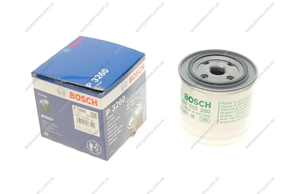 Фільтр масляний Volvo S40/V40 1.9Di 95-04 BOSCH 0 451 103 260 (фото 1)