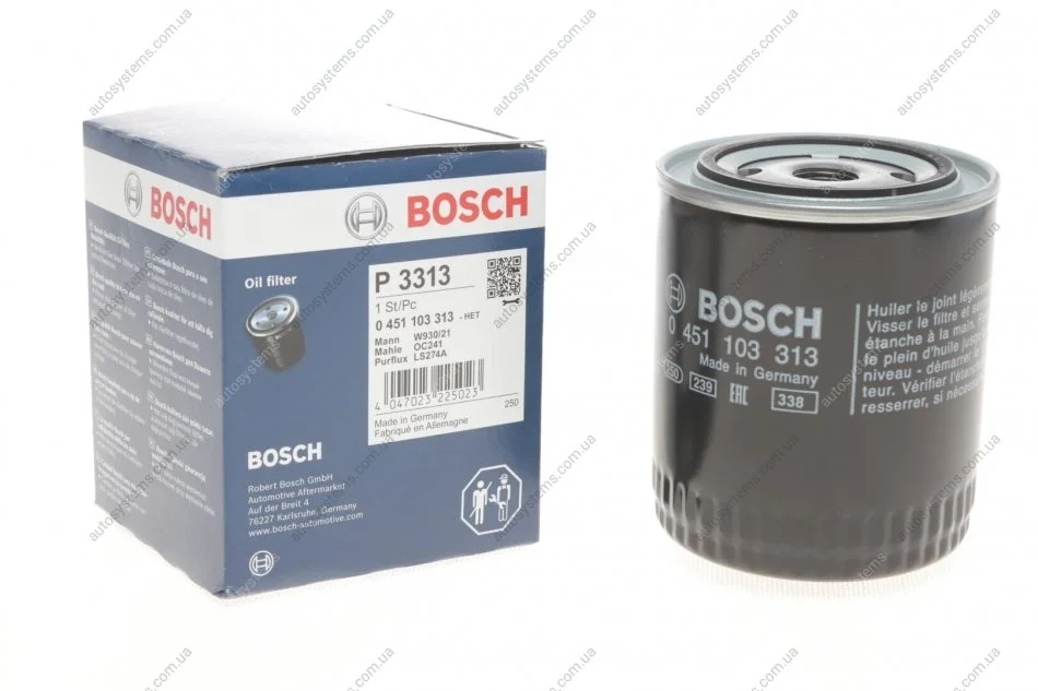Фильтр масляний BOSCH 0 451 103 313 (фото 1)