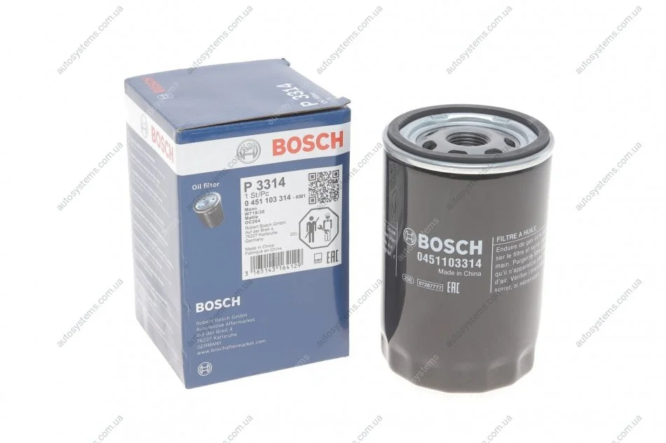 Фильтр масляний BOSCH 0 451 103 314 (фото 1)