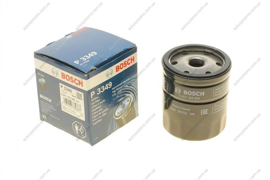 Фільтр масляний Fiat Panda/Uno/Lancia Delta/Thema 2.0 HF 78-94 BOSCH 0 451 103 349 (фото 1)