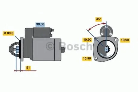 Стартер BOSCH 0 986 011 280