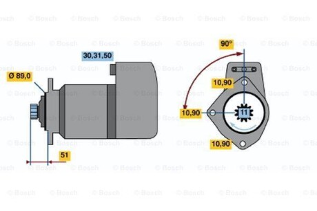 Стартер BOSCH 0 986 011 480