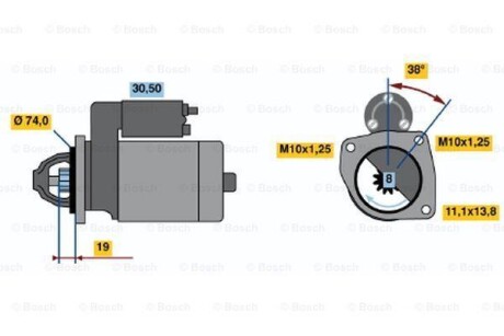 Стартер BOSCH 0 986 014 991