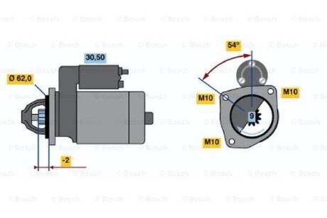 Стартер BOSCH 0 986 016 120