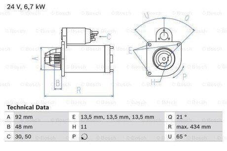 Стартер BOSCH 0 986 017 760