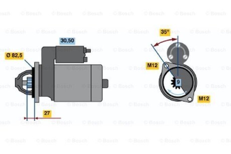 Стартер BOSCH 0 986 018 250