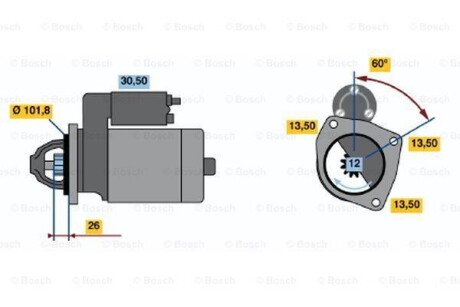 Стартер BOSCH 0 986 018 661