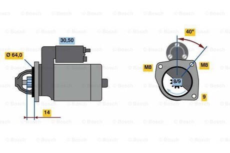 Стартер BOSCH 0 986 019 301