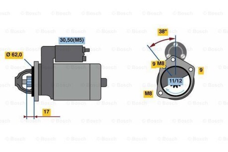 Стартер BOSCH 0 986 022 790