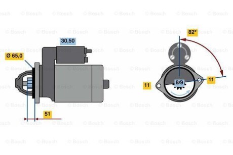 Стартер BOSCH 0 986 023 470