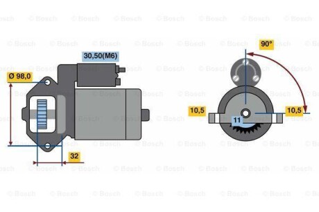 Стартер BOSCH 0 986 023 570