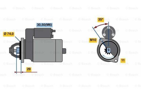 Стартер BOSCH 0 986 024 120