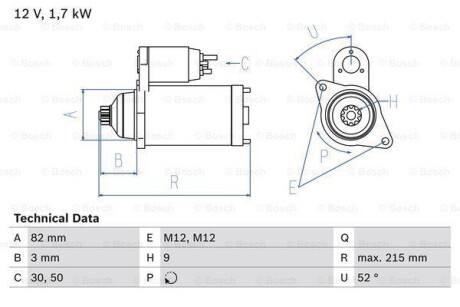 Стартер BOSCH 0 986 024 250