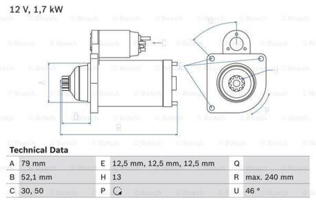 Стартер BOSCH 0 986 025 220