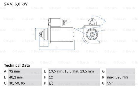 Стартер BOSCH 0 986 025 900