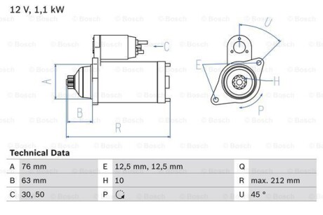 Стартер BOSCH 0 986 027 090