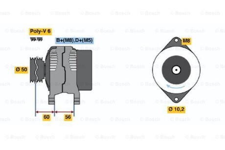 Генератор BOSCH 0 986 038 600