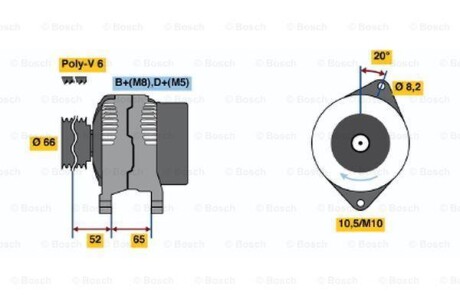 Генератор BOSCH 0 986 038 740