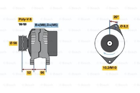 Генератор BOSCH 0 986 038 791