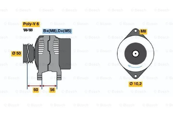 Генератор BOSCH 0 986 039 240 (фото 1)