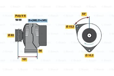 Генератор BOSCH 0 986 040 210