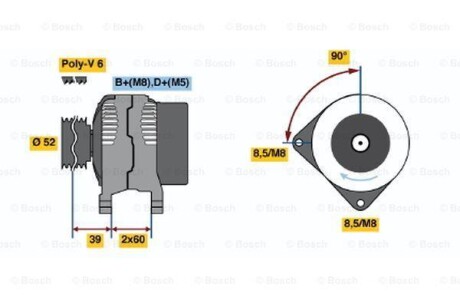 Генератор BOSCH 0 986 041 280