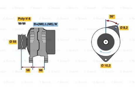 Генератор BOSCH 0 986 042 201