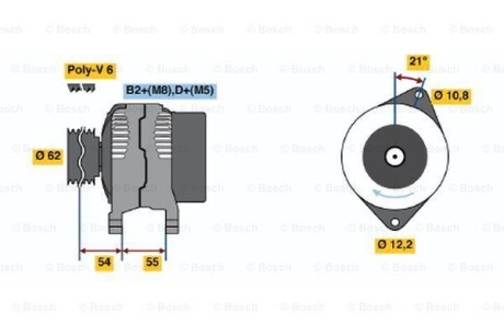 Генератор BOSCH 0 986 042 780