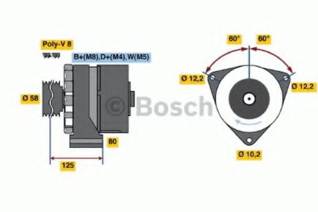 Генератор BOSCH 0 986 043 890