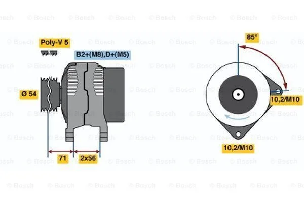 Генератор BOSCH 0 986 046 140 (фото 1)
