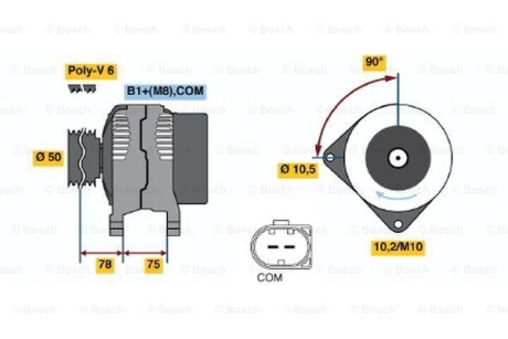 Генератор BOSCH 0 986 046 170