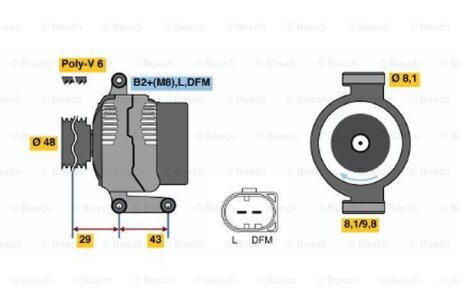 Генератор BOSCH 0 986 047 220