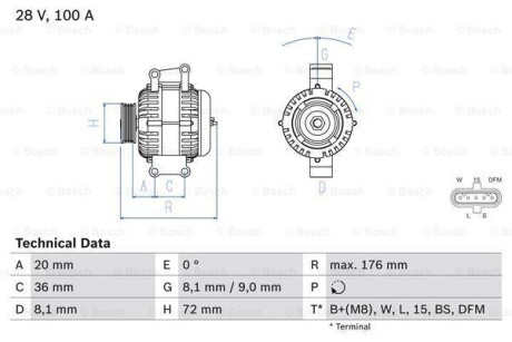 Генератор BOSCH 0 986 047 820