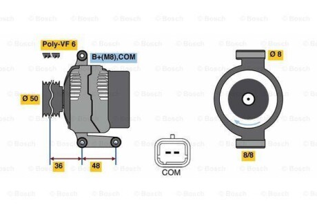 Генератор BOSCH 0 986 048 740