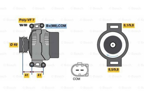 Генератор BOSCH 0 986 048 840