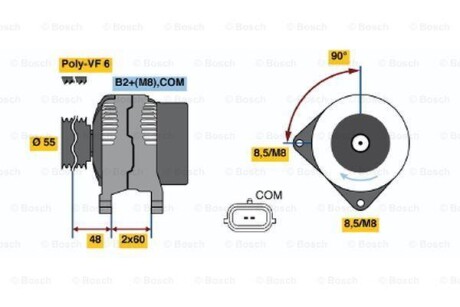 Генератор BOSCH 0 986 049 030