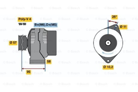 Генератор BOSCH 0 986 049 111