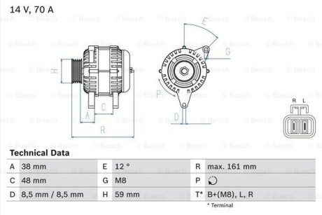 Генератор BOSCH 0 986 049 570