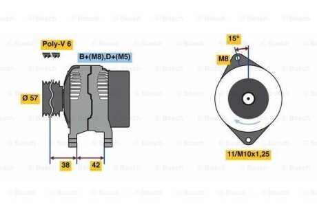 Генератор BOSCH 0 986 049 960