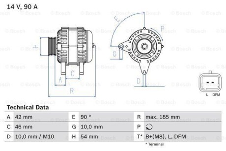 Генератор BOSCH 0 986 080 190